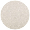 Alfombra ZIZUR aspecto yute interior/exterior crema Ø 120 cm 3