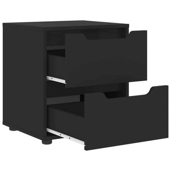 Mesa de cabeceira VISNES derivados de madeira preto 45x40x50cm M 5