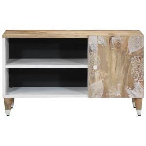 Mueble de TV madera maciza de mango 80x31.5x46 cm H