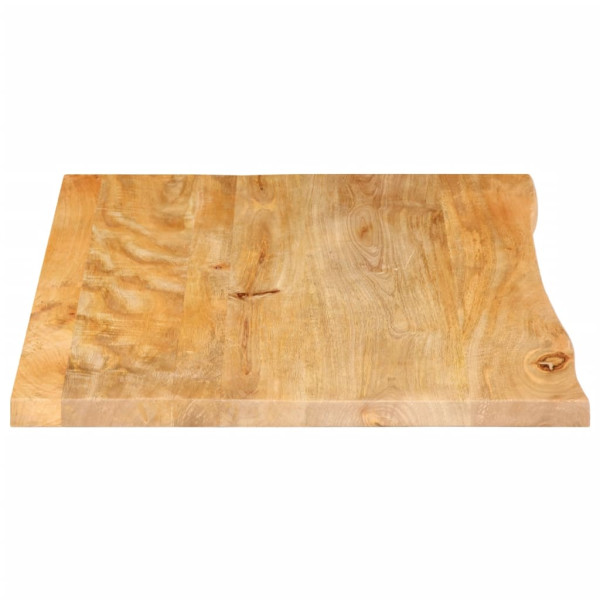 Tampo de mesa com borda natural madeira de manga maciça 90x60x3,8 cm M 4