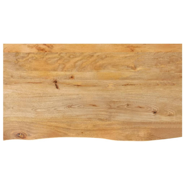Tablero de mesa borde natural madera maciza mango 110x60x3.8 cm D