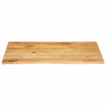 Tablero de mesa borde natural madera maciza mango 110x60x3.8 cm 3