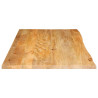 Tampo de mesa com borda natural madeira de manga maciça 110x60x3,8 cm 4