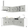 Mueble cocina Porto gris hormigón 11 pzas madera contrachapada 1
