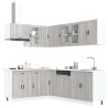 Mueble cocina Porto sonoma gris 11 pzas madera contrachapada 1