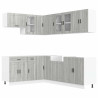 Mueble cocina Porto sonoma gris 11 pzas madera contrachapada 2