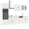 Mueble cocina Kalmar blanco de alto brillo 7 pzas 1