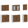 Mueble cocina Kalmar roble marrón 7 pzas madera contrachapada 4