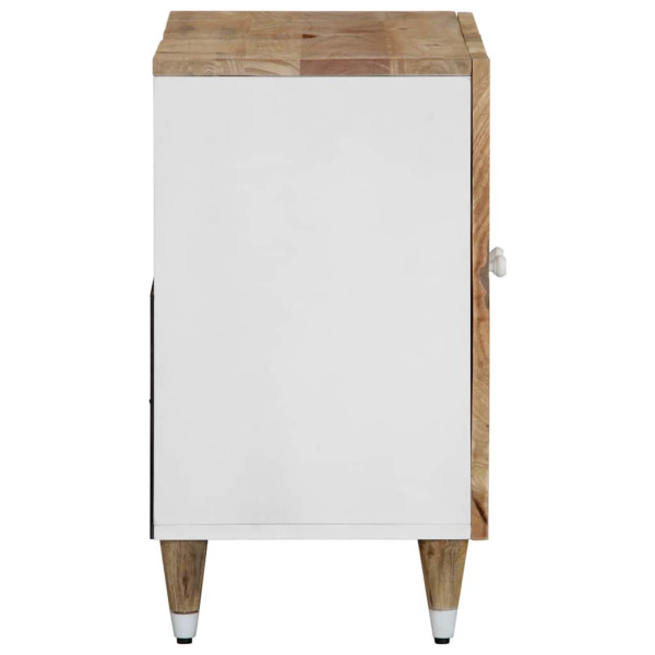 Armario de lavabo para baño madera maciza de mango 62x33x58 cm M 4