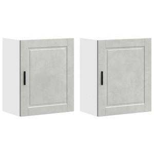 Armarios pared para cocina 2 uds Porto gris hormigón H