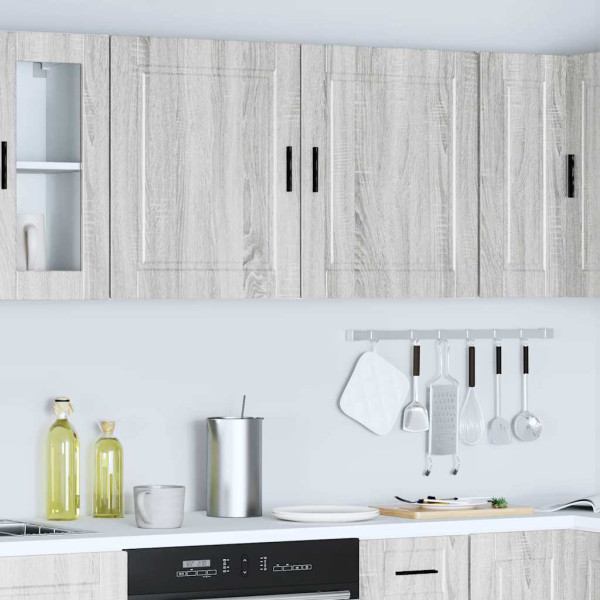 Armarios pared para cocina 2 uds Porto gris sonoma M 4