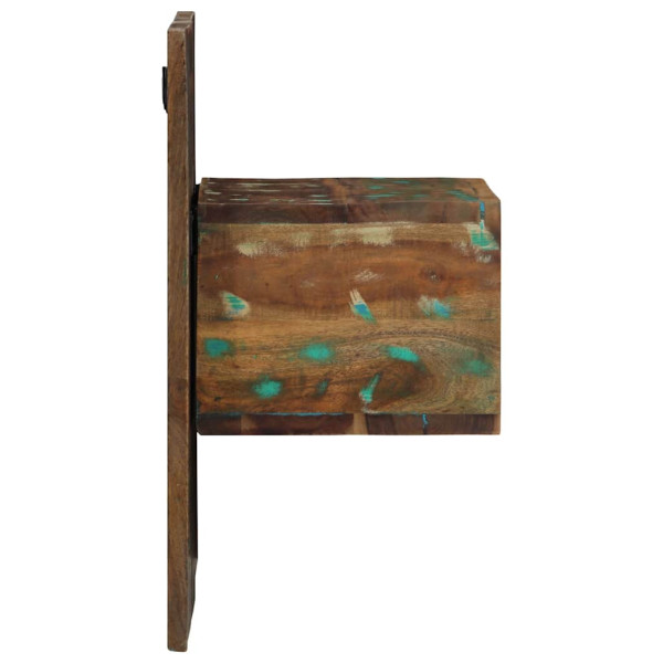 Mesa de cabeceira multicor 50x27x50cm madeira maciça recuperada M 3