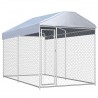 Canil de exterior com toldo 382x192x225 cm 1