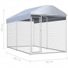 Perrera de exterior con toldo 382x192x225 cm 4