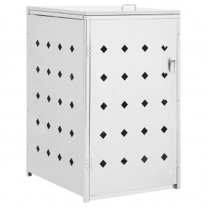 Cobertizo contenedor de basura individual acero inoxidable 240L H