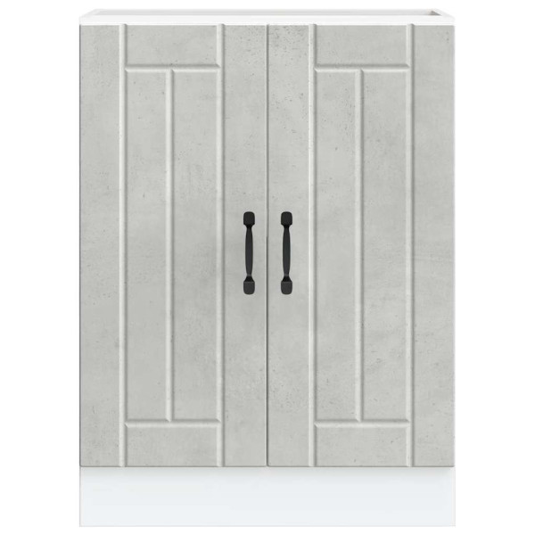 Mueble bajo fregadero Lucca madera contrachapada gris hormigón M 4