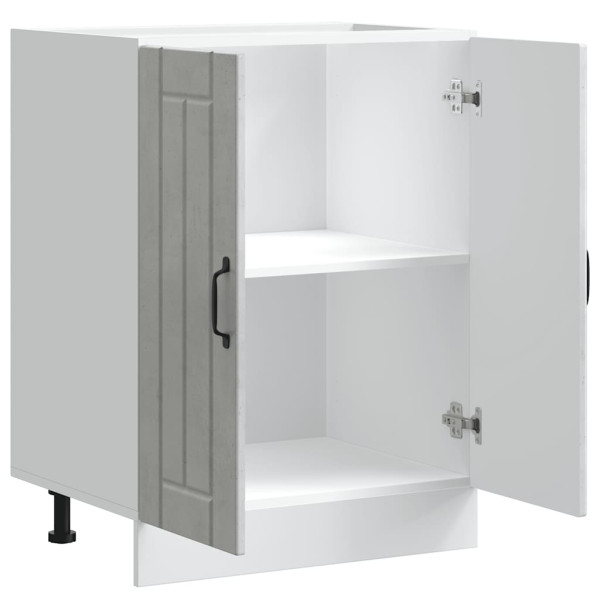 Mueble bajo fregadero Lucca madera contrachapada gris hormigón M 5