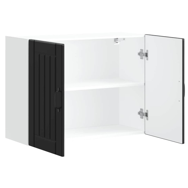 Armario de pared de cocina Lucca madera ingeniería negra M 5