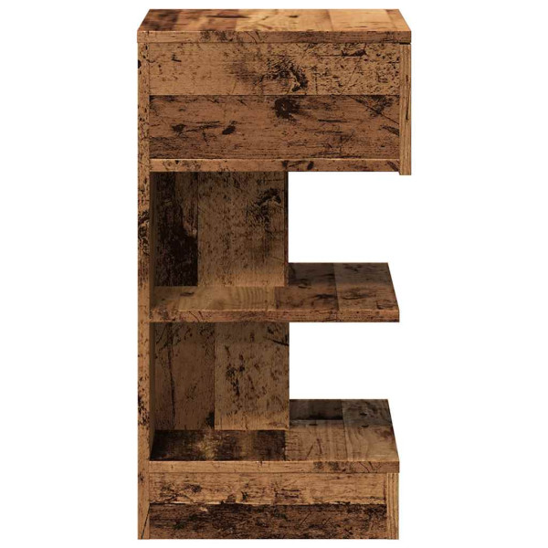 Mesitas de noche 2 uds madera ingeniería envejecida 40x35x65 cm M 5