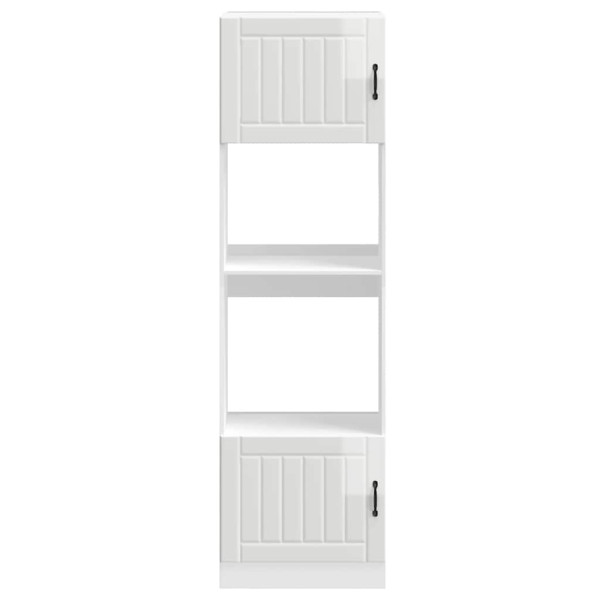 Armários forno 2pcs Kalmar derivados madeira branco brilhante M 4