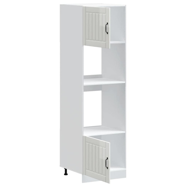 Armários forno 2pcs Kalmar derivados madeira branco brilhante M 5