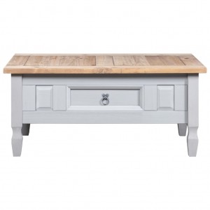 Mesa de centro Corona Range pino mexicano gris 100x60x45 cm H