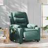 Sillón reclinable de masaje eléctrico tela verde oscuro 3