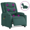 Sillón reclinable de masaje eléctrico tela verde oscuro 4