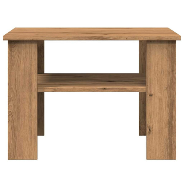 Mesa de centro madeira de engenharia carvalho artesanal 60x60x42 cm M 4