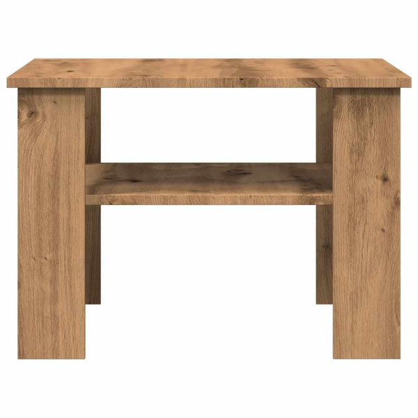 Mesa de centro madeira de engenharia carvalho artesanal 60x60x42 cm M 5