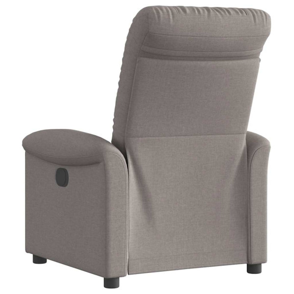 Sillón reclinable de tela gris taupe M 5