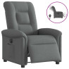 Sillón reclinable eléctrico de tela gris oscuro 1