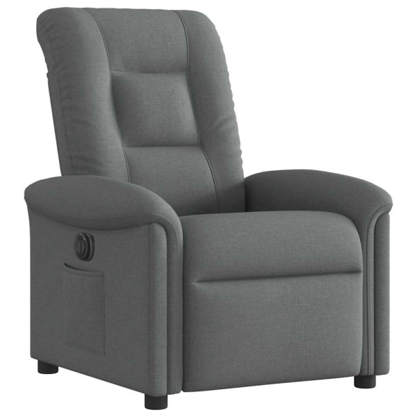 Sillón reclinable eléctrico de tela gris oscuro M 4