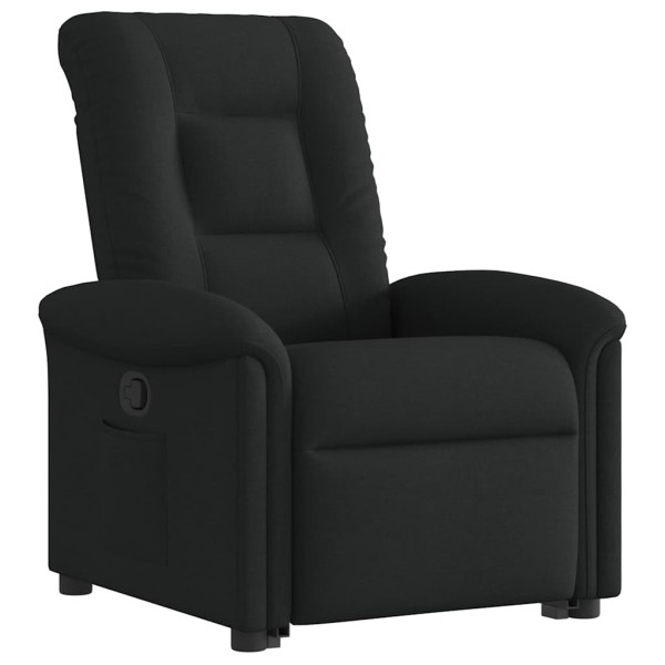 Sillón reclinable elevable tela negro M 3