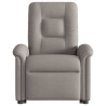 Sillón reclinable elevable tela gris taupe 4