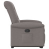 Sillón reclinable elevable tela gris taupe 5