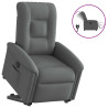 Sillón eléctrico reclinable elevable de tela gris oscuro 1