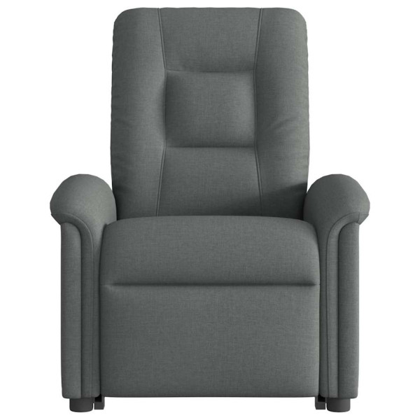 Sillón eléctrico reclinable elevable de tela gris oscuro M 5