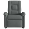 Sillón eléctrico reclinable elevable de tela gris oscuro 5