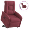Sillón eléctrico reclinable elevable de tela rojo tinto 1