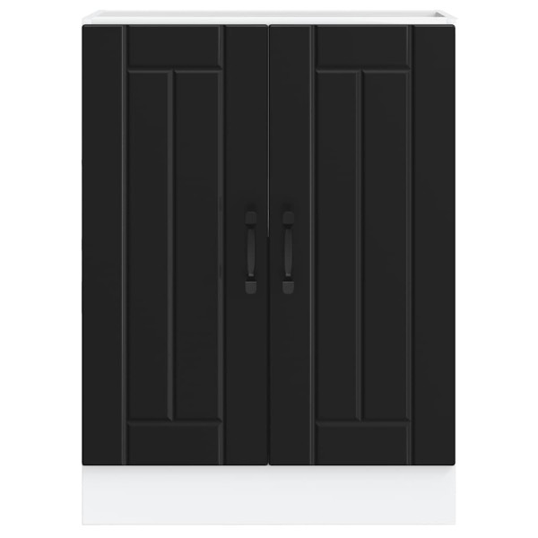 Armário baixo lavatório Lucca deriv. de madeira preto M 4