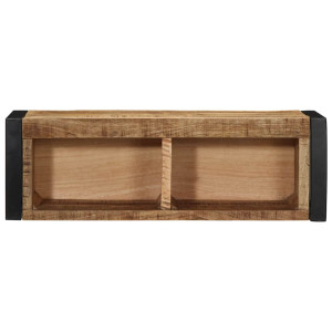 Mueble de TV madera maciza de mango rugosa 80x30x25 cm H