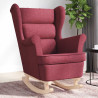 Silla mecedora de tela rojo vino tinto 74x90x102 cm 1