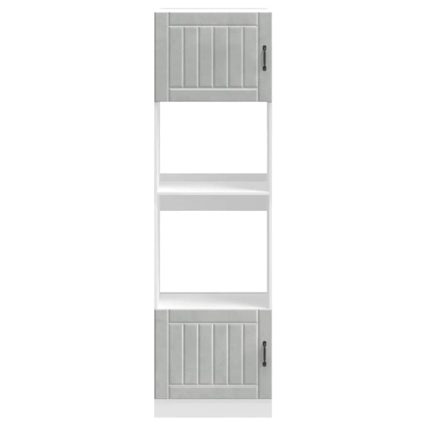 Armários forno 2pcs Kalmar derivados madeira cinzento cimento M 4