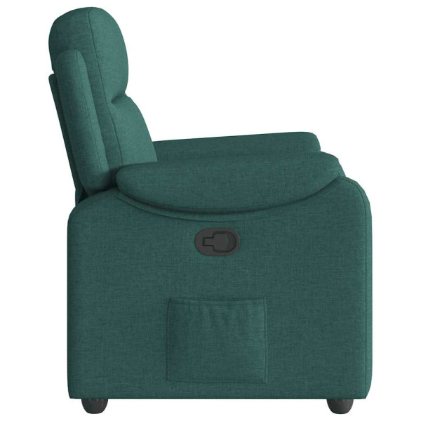 Sillón reclinable de tela verde oscuro M 4
