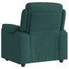 Sillón reclinable de tela verde oscuro 5