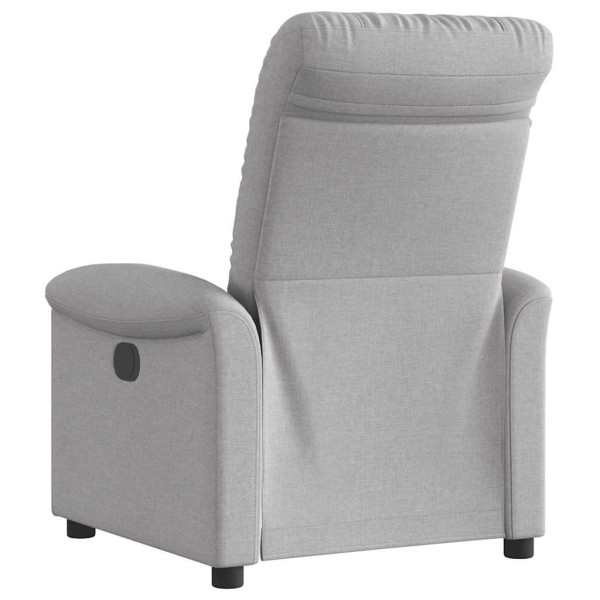 Sillón reclinable de tela gris nube M 5