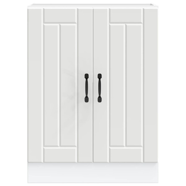 Mueble bajo fregadero Lucca madera contrachapada blanca M 4