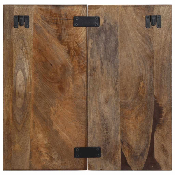 Mesa de cabeceira multicor 50x27x50cm madeira maciça recuperada M 4