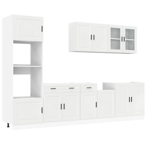 Mueble cocina Kalmar blanco de alto brillo 7 pzas H